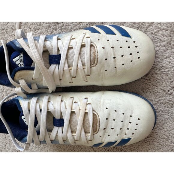 Adidas Icon Blue & White Baseball Cleats Size 1.5 Youth Boys - Picture 9 of 9
